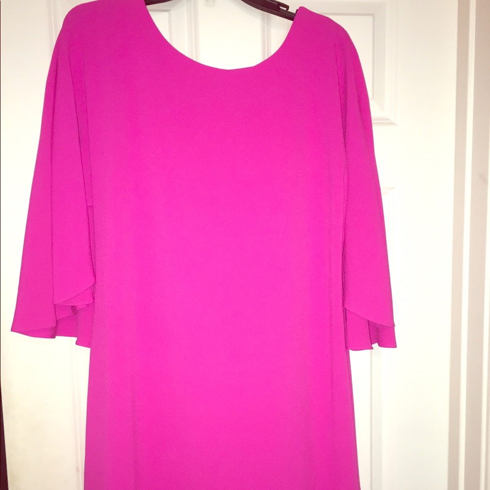 Gianni Bini Hot Pink Cape Dress - Medium